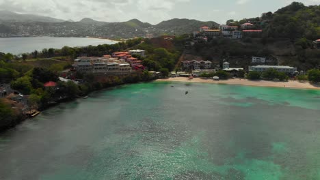 Epic-aerial-of-Caribbean-beach-Morne-Rouge-in-Grenada