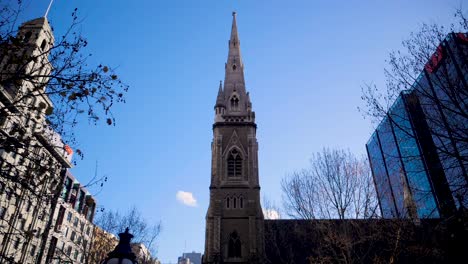 Schottische-Kirche-Zeitraffer-In-Melbourne-Juli