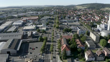 Drone-Aerial-views-of-Göttingen-in-Lower-Saxony,-Germany,-Europe