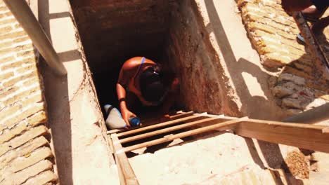 A-girl-climbs-up-a-fort-to-epic-views-in-Willemstad,-Curacao