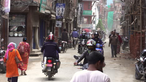 Kathmandu,-Nepal---October-1,-2019:-Traffic-on-the-roads-of-Kathmandu,-Nepal-and-the-pollution-in-the-city