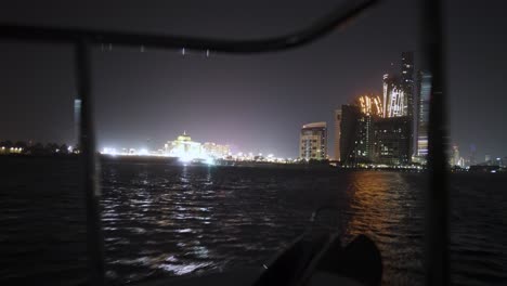 Amazing-boat-ride-in-abu-dhabi-marina,-broll-footage