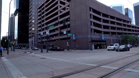 Street-view-from-Denver-downtown,-Denver,-Colorado