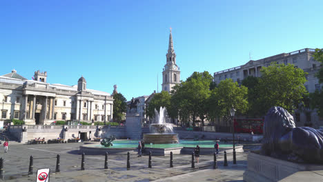 London-England,-circa-:-trafalgar-square-in-London,-United-Kingdom