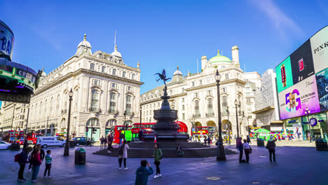 London-England,-Circa:-Zeitraffer-einkaufsviertel-Am-Piccadilly-Circus-In-London,-England