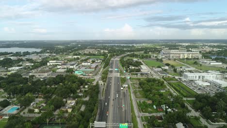 Orlando,-Fl---Usa---08-31-2020:-El-Empuje-De-Drones-Derribó-La-Interestatal-408-Cerca-Del-Centro-De-Orlando