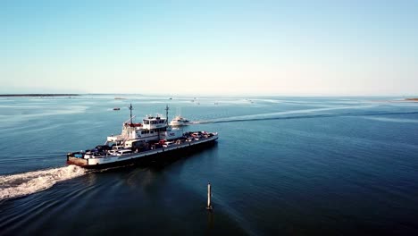 Ferry-Aerial,-Hatteras-NC,-Hatteras-North-Carolina