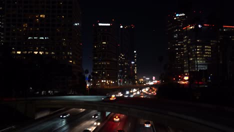 Downtown-Los-Angeles-at-night-View-from-Bridge