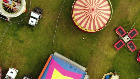 Aerial-shot-of-beautiful-amusement-park-in-London