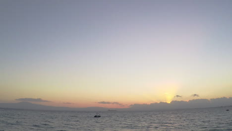 Wide-footage-at-Almyros-beach,-Kalamata,-Greece-during-sunset