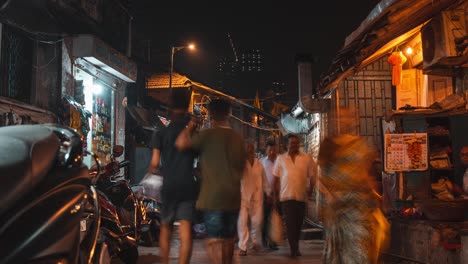 Timelapse-De-Una-Calle-Peatonal-Muy-Concurrida-En-Mumbai