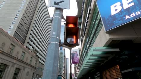 Toronto,-Closeup-Of-A-Pedestrian-Crosswalk-Countdown-Timer