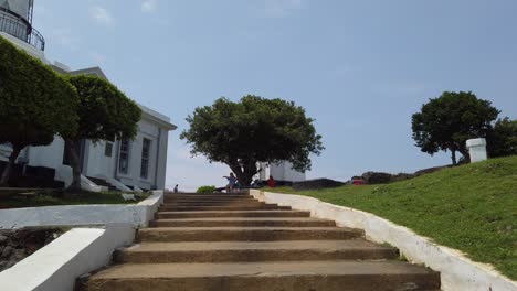 The-beautiful-Kaohsiung-Lighthouse-located-on-Cijin-Island,-Taiwan