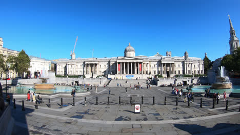 London-England,-circa-:-Trafalgar-Square-in-London-City,-England,-UK