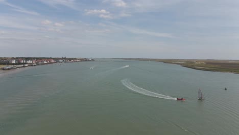 4K-slow-motion-drone-shot-of-sailing-boat-on-river