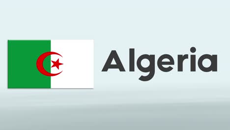 3d-Presentation-promo-intro-in-white-background-with-a-colorful-ribon-of-the-flag-and-country-of-Algeria