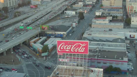 San-Francisco-historic-Coca-Cola-sign-with-traffic-and-skyline