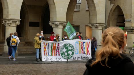 Fridays-For-Future-Demonstration-Against-Climate-Change-in-Muenster,Germany