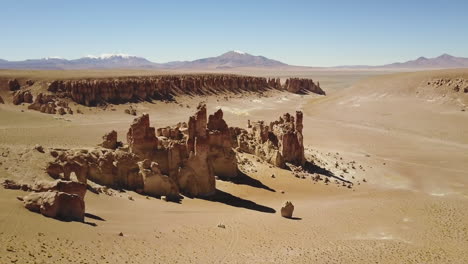 Aerial-view-of-Tara's-Cathedrals-in-Atacama-Desert