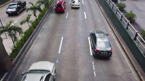 Tilt-shot-of-light-city-traffic-daytime