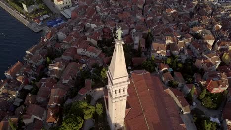 AERIAL:-Rovinj-church-in-Croatia
