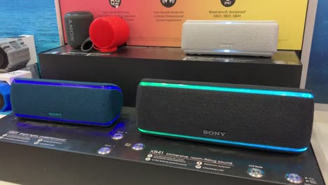 Wireless-portable-SONY-speakers-with-bright-colorful-lights-to-create-an-audio-visual-experience-for-all-music-lovers