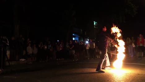 Firedancer-at-night,-Kensington-Market