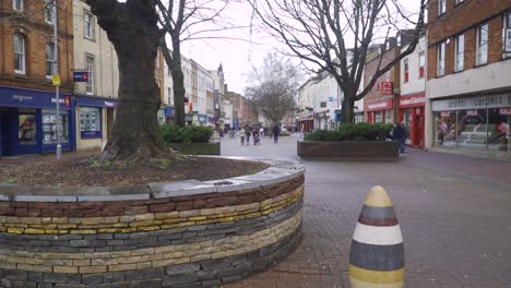 TAUNTON,-SOMERSET,-UNITED-KINGDOM,-Fore-street-is-a-beautiful-pedestrian-street-in-the-middle-of-the-town-center-of-Taunton