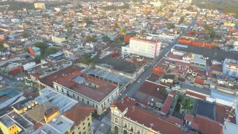 Aerial-view-with-drone-of-the-historic-center-of-the-city-of-Cordoba,-Veracruz,-Mexico