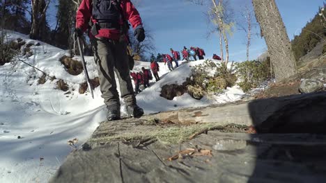 Montañeros-Del-Himalaya-En-El-Himalaya,-Alto-Himalaya,-Uttarakhand,-India