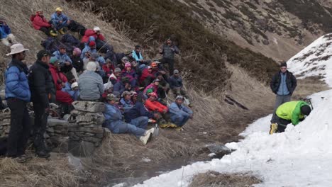Himalayan-mountaineers-cutting-and-removing-the-snow-from-a-mountain-in-upper-himalayas
