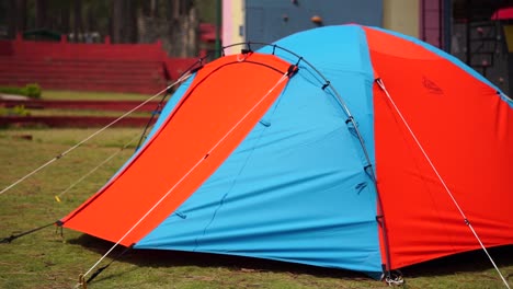 Tent-pitching-by-Himalayan-mountaineers-for-their-stay-in-upper-Himalayas-snowy-peaks