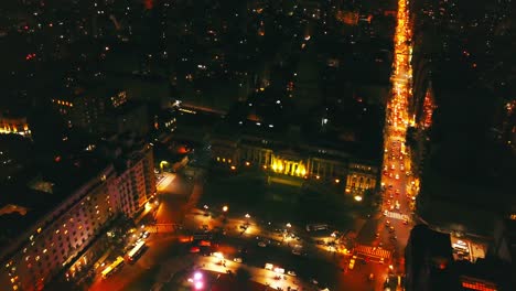 Imágenes-Aéreas-De-Drones-Del-Congreso-En-Buenos-Aires,-Argentina