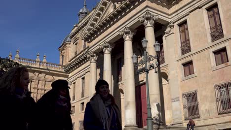 Salamanca,-España---7-De-Diciembre-De-2019:-Facultad-De-Filología,-Plaza-De-Anaya,-Salamanca