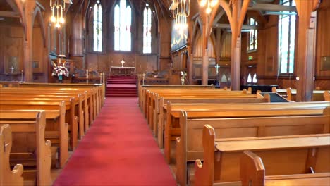 Auckland,-New-Zealand,-Jan-1st-2019,-shot-of-religious-christian-or-catholic-chapel-and-altar-for-worshippers