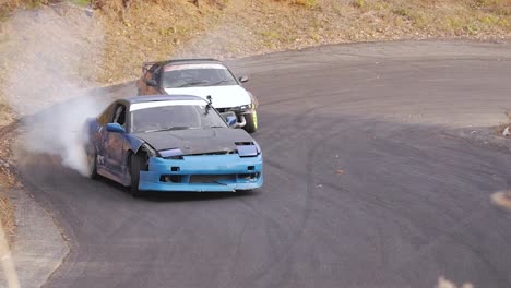 Two-Nissan-Silvia-Project-Drift-Cars-Drifting-Slow-Motion-by-Camera