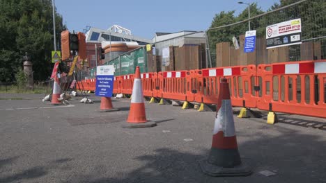 A-close-up-wide-view-shot-of-Scottish-Water-shutting-off-a-busy-road-for-upgrades