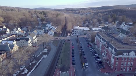 An-aerial-shot-of-downtown-Pawling-in-upstate-New-York's-Hudson-Valley-region