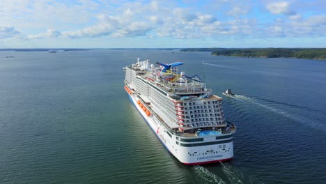 Cruise-ship-CARNIVAL-CELEBRATION-in-Finnish-archipelago-during-sea-trials