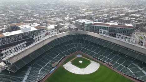 Wrigley-Field-In-Chicago,-Luftaufnahme