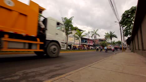 A-South-American-Street-in-Iquitos,-Peru