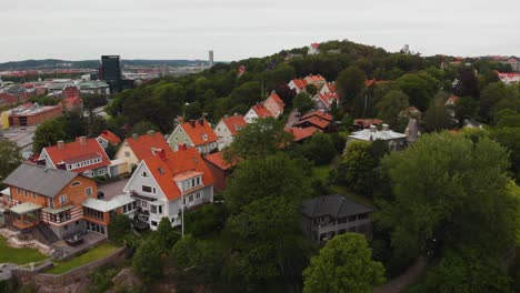 Luftaufnahmen-über-Lunden,-Göteborg,-Schweden