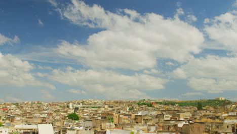 Timelapse-Del-Paisaje-Urbano-De-Fez,-Marruecos