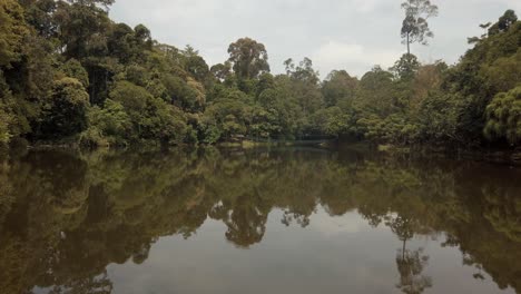 Vista-Sobre-Los-Lagos-Y-La-Selva-Tropical-De-Borneo,-Malasia