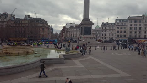 Trafalgar-Square-Durante-Un-Día-De-Invierno