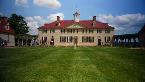 Vista-Del-Frente-De-La-Mansión-En-Mount-O-Mt-Vernon-También-Conocida-Como-La-Histórica-Casa-De-George-Washington