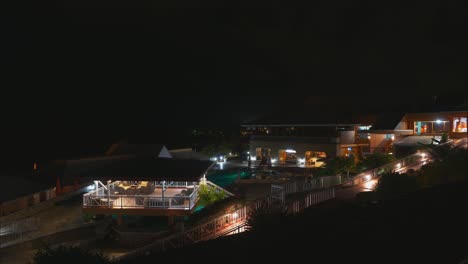 Epischer-Nächtlicher-Zeitraffer-Des-Magdelena-Grand-Resort-Auf-Der-Karibikinsel-Tobago