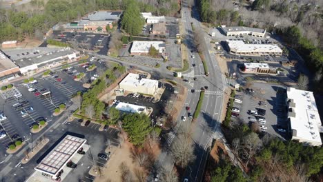town-road-reveal-shopping-center-aerial-orbit-woodstock-georgia-cherokee-county