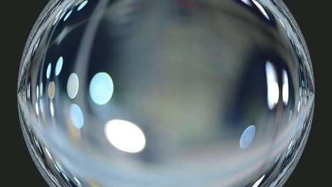 Kugelkugel-Mit-Glaseffekt-Und-Abstrakten-Bokeh-Lichtern