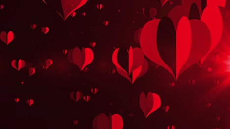 Romantischer-Liebesroter-Herzhochzeitshintergrund